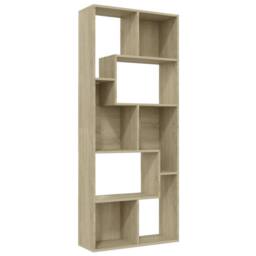 Berkfield Home Classic Book Cabinet Sonoma Oak 67x24x161 cm Engineered Wood in Light Oak - Size: 67 x 24 x 161 cm - thumbnail 3