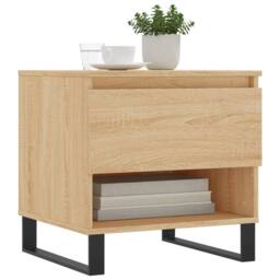 Berkfield Home Modern Coffee Tables 2 pcs Sonoma Oak 50x46x50 cm Engineered Wood in Light Oak - Size: 50 x 46 x 50 cm - thumbnail 1