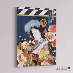 "Artery8 Portrait of Actress Japanese Canvas Wall Art Print Kunichika - Size: W18"" x H24""" - thumbnail 2