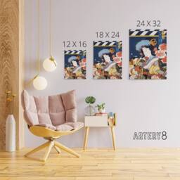 "Artery8 Portrait of Actress Japanese Canvas Wall Art Print Kunichika - Size: W18"" x H24""" - thumbnail 4