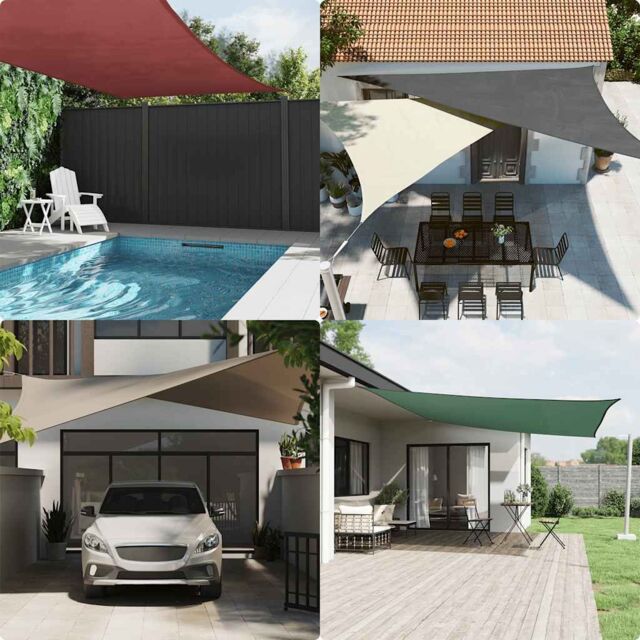Berkfield Home Sun Shade Sail Taupe 2x2x2 m 100% Polyester Oxford - image 1