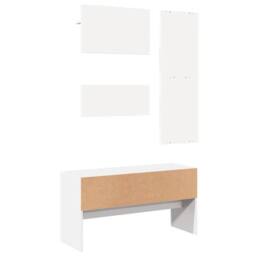 EONLION 4 Piece Hallway Furniture Set in White - Size: 100 cm - thumbnail 4