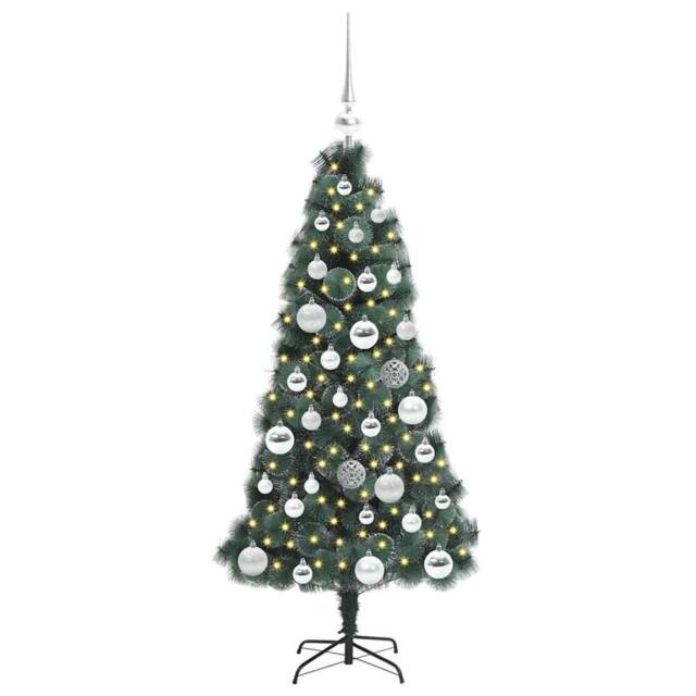 Berkfield Home Elegant Artificial Pre-lit Christmas Tree with Ball Set Green 120 cm - image 1
