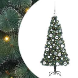 Berkfield Home Elegant Artificial Pre-lit Christmas Tree with Ball Set Green 120 cm - thumbnail 3