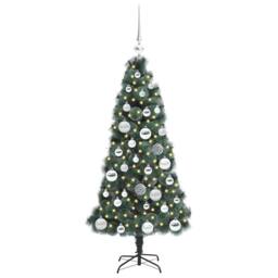 Berkfield Home Elegant Artificial Pre-lit Christmas Tree with Ball Set Green 120 cm - thumbnail 1