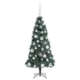 Berkfield Home Elegant Artificial Pre-lit Christmas Tree with Ball Set Green 120 cm - thumbnail 4