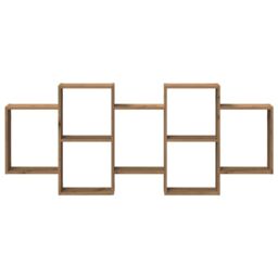Berkfield Home Wall Shelf Artisian Oak 159x18x65 cm Engineered Wood in Brown - Size: 159 x 18 x 65 cm - thumbnail 4