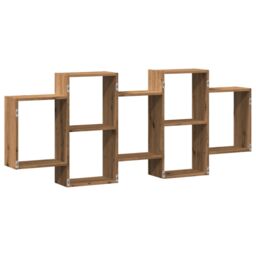 Berkfield Home Wall Shelf Artisian Oak 159x18x65 cm Engineered Wood in Brown - Size: 159 x 18 x 65 cm - thumbnail 6