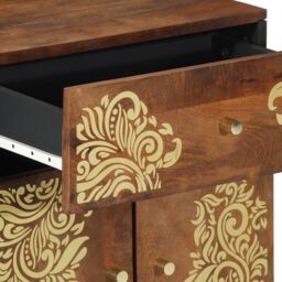 Berkfield Home Bedside Cabinet Honey brown Solid wood 50 x 33 x 60 cm Storage - thumbnail 7