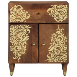 Berkfield Home Bedside Cabinet Honey brown Solid wood 50 x 33 x 60 cm Storage - thumbnail 3