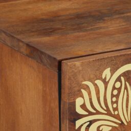 Berkfield Home Bedside Cabinet Honey brown Solid wood 50 x 33 x 60 cm Storage - thumbnail 6