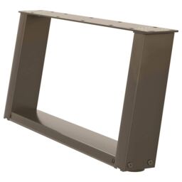 Berkfield Home Coffee Table Legs U-Shaped 2 pcs Natural Steel 60x(30-31) cm Steel in Brown - thumbnail 4