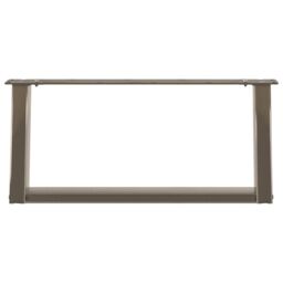Berkfield Home Coffee Table Legs U-Shaped 2 pcs Natural Steel 60x(30-31) cm Steel in Brown - thumbnail 5