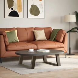 Berkfield Home Coffee Table Legs U-Shaped 2 pcs Natural Steel 60x(30-31) cm Steel in Brown - thumbnail 3