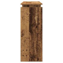 Berkfield Home Decorative Console Table Old Wood 80x30x102 cm Engineered Wood in Brown - Size: 80 x 30 x 102 cm - thumbnail 5