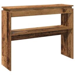 Berkfield Home Decorative Console Table Old Wood 80x30x102 cm Engineered Wood in Brown - Size: 80 x 30 x 102 cm - thumbnail 6