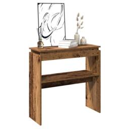 Berkfield Home Decorative Console Table Old Wood 80x30x102 cm Engineered Wood in Brown - Size: 80 x 30 x 102 cm - thumbnail 2