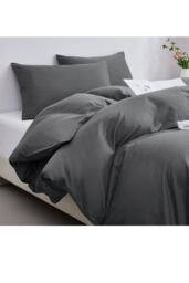 Ezysleep 100% Egyptian Cotton Silver Duvet Cover Set in Grey - Size: Super King - thumbnail 2