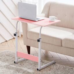 VOGREX Wheeled Height Adjustable Overbed Laptop Side Coffee Table