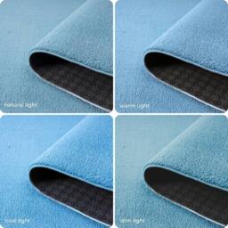 Desire Rugs Comfy Washable Low Pile Living Room Area Rug - Anti-Slip Felt Backing in Blue - Size: 50 cm x 80 cm - thumbnail 5