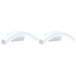 Berkfield Home Outdoor LED Wall Lights 2pcs White Die-cast Aluminium - thumbnail 2