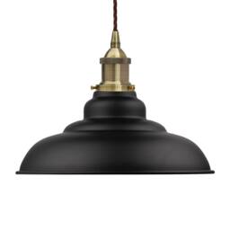 SE Home Matt Black St Edmund's Pendant Light - Antique Brass - Brown Twisted
