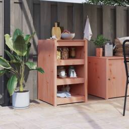 Berkfield Home Outdoor Kitchen Cabinet 55x55x92 cm Solid Wood Douglas in Light Tan - Size: 55 x 55 x 92 cm - thumbnail 2