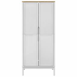Berkfield Home Wardrobe FLORO White 77x53x171 cm Solid Wood Pine - Size: 77 x 53 x 171 cm - thumbnail 5