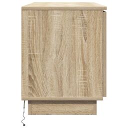 Berkfield Home TV Cabinet Sonoma Oak 100x38x49 cm Engineered Wood in Brown - Size: 100 x 38 x 49 cm - thumbnail 7