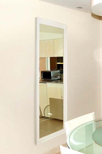 "MirrorOutlet ""Hamilton"" White Shabby Chic Design Full Length Dress Mirror 198cm x 75cm - Size: 198 cm x 75 cm" - image 1
