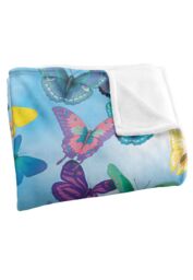 JQ Licensing Royce Mcclure Butterfly Sky Pattern Silky Touch Super Soft Throw Blanket 152 X 127 cm in White - thumbnail 3