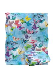JQ Licensing Royce Mcclure Butterfly Sky Pattern Silky Touch Super Soft Throw Blanket 152 X 127 cm in White - thumbnail 2