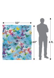 JQ Licensing Royce Mcclure Butterfly Sky Pattern Silky Touch Super Soft Throw Blanket 152 X 127 cm in White - thumbnail 5