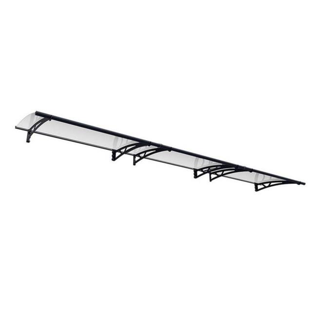 Palram Patio Cover Altair Door Awning Canopy 4500 Clear - L453.5 cm - Grey in Black - image 1