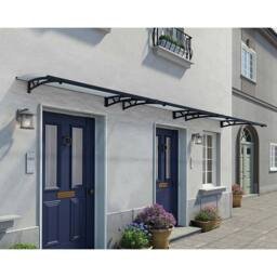 Palram Patio Cover Altair Door Awning Canopy 4500 Clear - L453.5 cm - Grey in Black - thumbnail 2