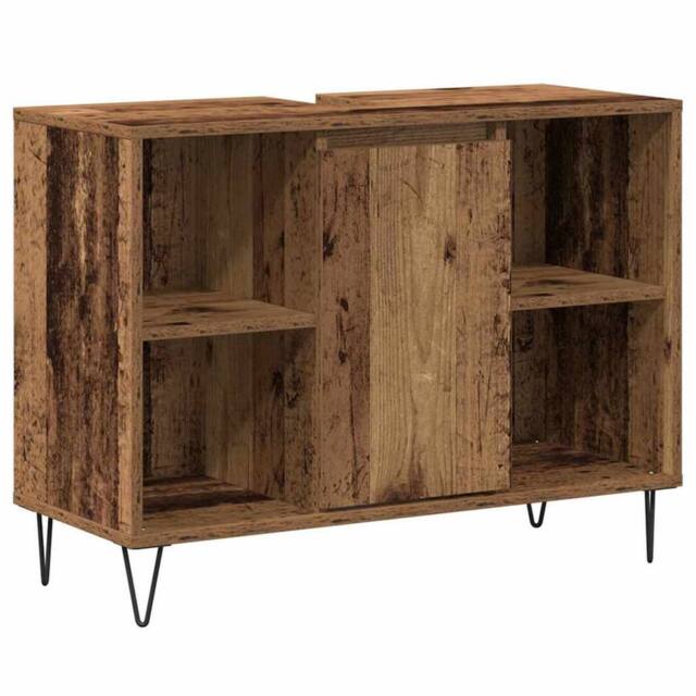 Berkfield Home Old Wood Cabinet Old Wood Engineered wood Medium-sized in Brown - image 1