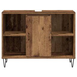 Berkfield Home Old Wood Cabinet Old Wood Engineered wood Medium-sized in Brown - thumbnail 6