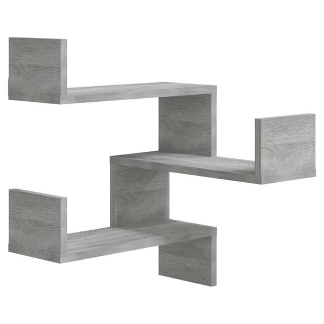 Berkfield Home Wall Corner Shelves 2 pcs Grey Sonoma 40x40x50 cm Engineered Wood - Size: 40 x 40 x 50 cm - image 1
