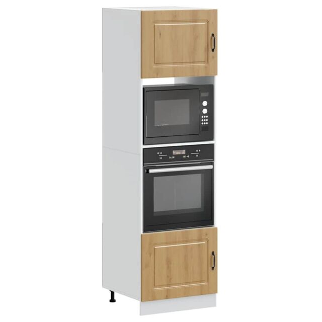 Berkfield Home Oven Cabinets 2 pcs Lucca Artisan Oak Engineered Wood in Brown - image 1