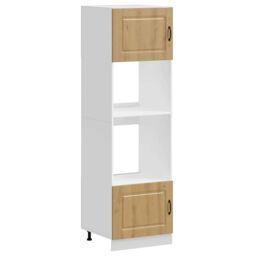 Berkfield Home Oven Cabinets 2 pcs Lucca Artisan Oak Engineered Wood in Brown - thumbnail 2