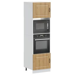 Berkfield Home Oven Cabinets 2 pcs Lucca Artisan Oak Engineered Wood in Brown - thumbnail 1