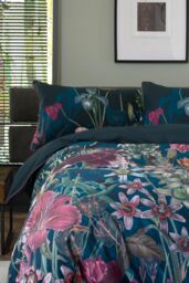 The Lyndon Company Tivoli Nighttime Digital Print 100% Cotton Duvet Cover Set in Navy - Size: Double - thumbnail 2