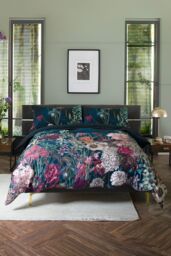 The Lyndon Company Tivoli Nighttime Digital Print 100% Cotton Duvet Cover Set in Navy - Size: Double - thumbnail 1