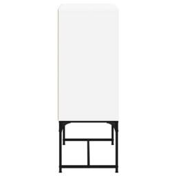 Berkfield Home Side Cabinet with Glass Doors White 69x37x100 cm - Size: 69 x 37 x 100 cm - thumbnail 7