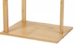 Modcraft Bamboo Coat Stand with Garment Shelf & Hanging Rail in Clear - thumbnail 5