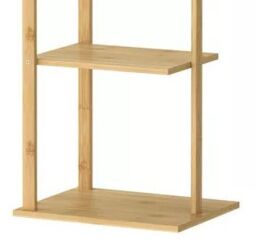 Modcraft Bamboo Coat Stand with Garment Shelf & Hanging Rail in Clear - thumbnail 8