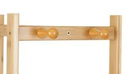 Modcraft Bamboo Coat Stand with Garment Shelf & Hanging Rail in Clear - thumbnail 6