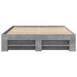 Berkfield Home Durable Bed Frame without Mattress Concrete Grey 120x190cm Engine - Size: 120x190 cm - thumbnail 5