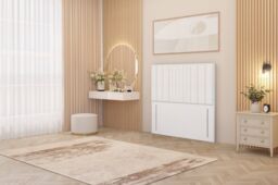 "Somnior Alexas Divan Divan Bed 4 Drawers with 54"" Floor Headboard Plush Velvet in White - Size: King" - thumbnail 6