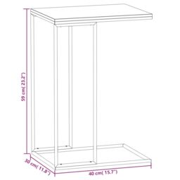Berkfield Home Side Table White 40x30x59 cm Engineered Wood - Size: 40 x 30 x 59 cm - thumbnail 6